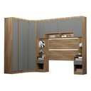 Ver imagem 1 de Guarda Roupa Dormitório Modulado Veneza Casal 1,38 m Canto Luciane M06:Cinza Supremo