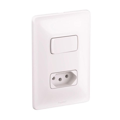 Interruptor Simples + Interruptor Paralelo 10A 250V 4x2 Zeffia - 680103 - PIAL