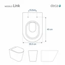 Ver imagem 3 de Assento Sanitário MDF Soft Close Link/LK Preto Fosco para Vaso Deca com Ferragem Dourada