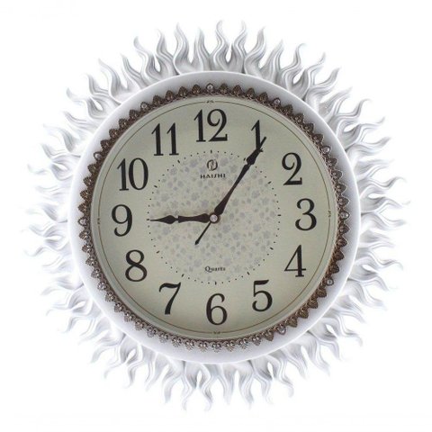 Relógio de Parede Místico Solar Oriental 45cm Branco
