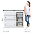Ver imagem 7 de Quarto de Bebê Americano 6 Portas com Berço Nacional Mel Branco Savana– Reller - Henn e Colchão Tend