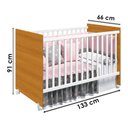 Ver imagem 3 de Quarto de Bebê Americano 6 Portas com Berço Nacional Mel Branco Savana– Reller - Henn e Colchão Tend