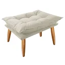 Ver imagem 1 de Puff Opala Slim Suede Pés Palito Decorativo Sala de Estar - Bela Móveis:bege