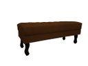 Ver imagem 3 de Recamier Baú Luis Xv Capitonê Retrô 120 cm Suede Marrom Ms Decor