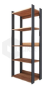 Ver imagem 2 de Estante Estilo Industrial S/portas 180cm Vazada ClickForte Marrom