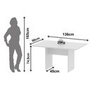 Ver imagem 2 de Mesa Diretor Escritório Diretor Reunião Me4191 Amêndoa - Tecno Mobili