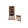 Conjunto Cristaleira e Bar Cosmic Off White Cedro - 1