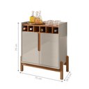 Ver imagem 2 de Conjunto Cristaleira e Bar Cosmic Off White Cedro