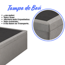 Ver imagem 7 de Cama Box com Baú Solteiro com Baú 88x188x42 com Courino Linho