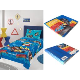 Jogo de Cama Infantil Lepper Mickey Solteiro 2 Peças Microfibra Azul - 6