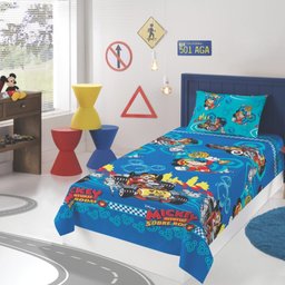 Jogo de Cama Infantil Lepper Mickey Solteiro 2 Peças Microfibra Azul - 2