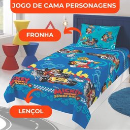 Jogo de Cama Infantil Lepper Mickey Solteiro 2 Peças Microfibra Azul - 3