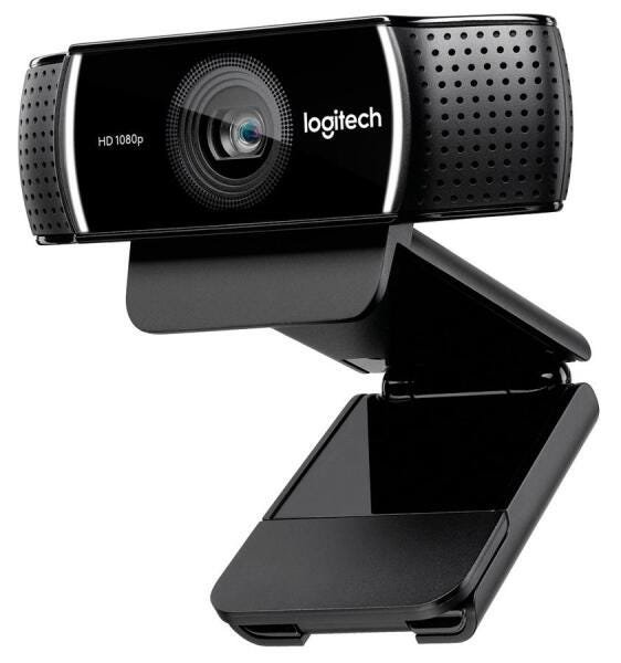 Web Câmera Logitech C922 Pro Stream - Vídeo Chamadas em Full HD 1080P - com Tripé - 960-001087 - 1