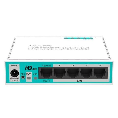 Roteador Mikrotik Hex Lite - Poe - 5 Portas 10100MBPS - RB750R2