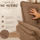 Ver imagem 5 de Kit 2 Poltronas + 1 Puff para Descanso com Design Moderno Capuccino