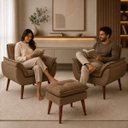 Ver imagem 7 de Kit 2 Poltronas Puff para Descanso para Os Pés para Sala de Estar