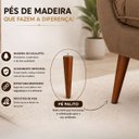 Ver imagem 6 de Kit 2 Poltronas + 1 Puff para Descanso com Design Moderno Capuccino