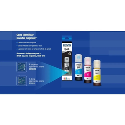 Refil De Tinta Original Epson Original Ecotank T544 Amarelo 65ml - 5