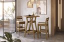 Ver imagem 4 de CONJUNTO BISTRO COM 02 BANQUETAS Cedro Gold 51C