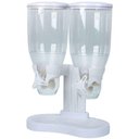Ver imagem 3 de Dispenser Acrilico Duplo para Cereais e Graos Mesa e Bancada Porta Mantimentos com Tampas