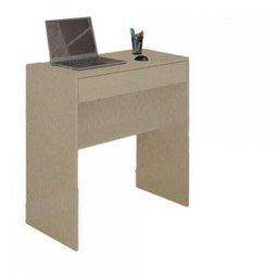 Mesa Escrivaninha com 1 Gaveta e Prateleira em MDF - Natural - 2