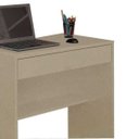Ver imagem 3 de Mesa Escrivaninha com 1 Gaveta e Prateleira em MDF - Natural
