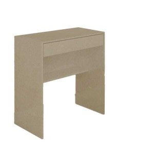 Mesa Escrivaninha com 1 Gaveta e Prateleira em MDF - Natural