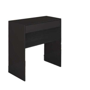 Mesa Escrivaninha com 1 Gaveta e Prateleira em MDF - Preto