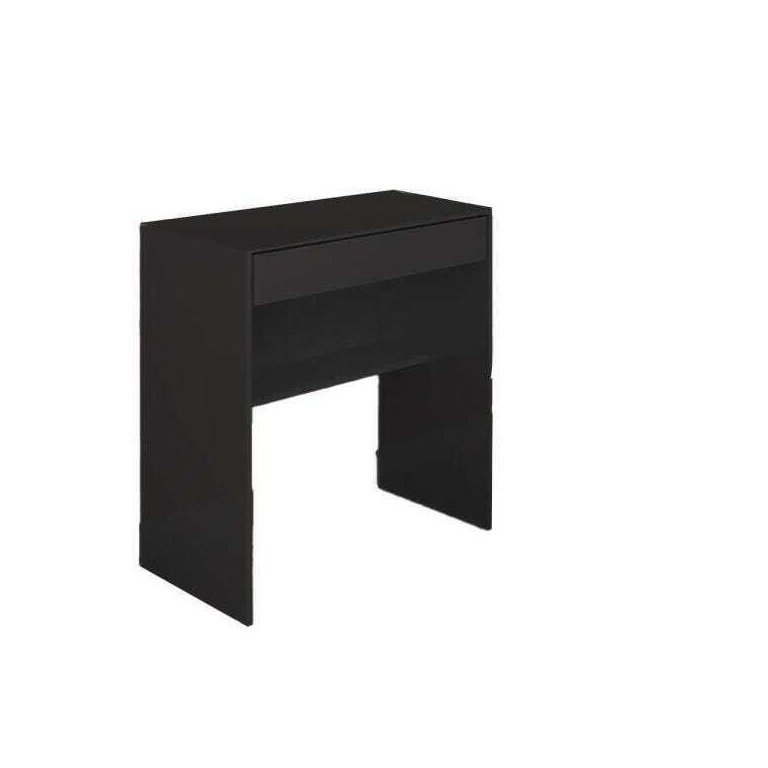 Mesa Escrivaninha com 1 Gaveta e Prateleira em MDF - Preto