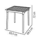 Ver imagem 2 de Mesa Quadrada Laura Marrom Ratan Perna de Madeira Tramontina