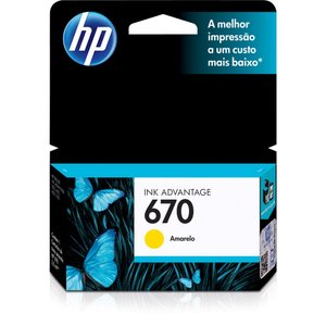 Cartucho de Tinta HP 670 Amarelo - CZ116AB - HP