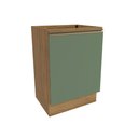 Ver imagem 1 de Balcão Celeste Kappesberg 100% Mdf 1 Porta Nogueira/verde 60cm