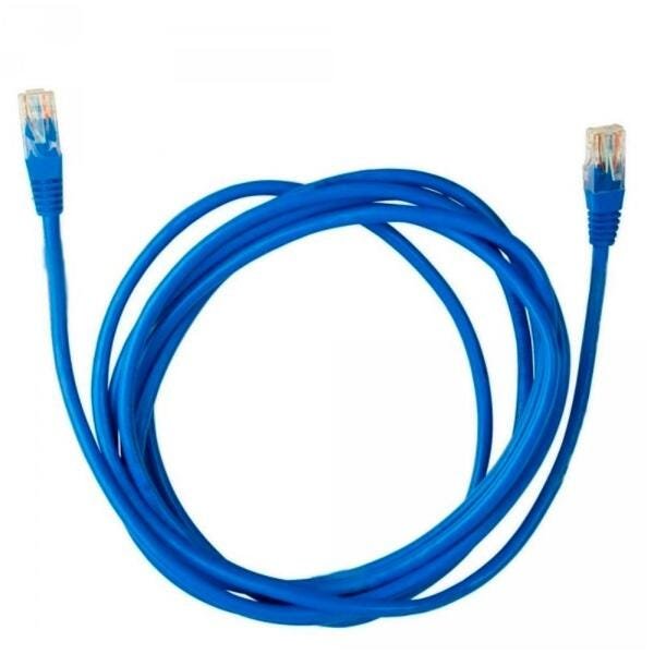 Cabo de Rede UTP Patch Cord RJ45 Cat 5e - 2,50 metros - Azul - Plus Cable PC-ETHU25BL - 1