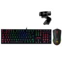 Ver imagem 1 de Kit Gamer Redragon - Teclado Mecânico Dark Avenger RGB + Mouse Cobra Chroma + Webcam Logitech C922