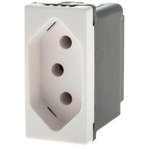 Módulo Tomada Legrand Pial Plus+ - 2P+T - 20A250V - Borne Parafuso - Branco - 615060BC