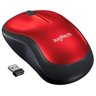 Mouse sem Fio Logitech Wireless M185 - USB - 2.4GHz - Vermelho - 910-003635 - 1
