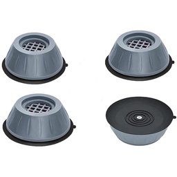 Pé Nivelador Lavadora e Seca 4 Peças Suporte anti Vibração:Cinza - 1