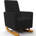 Ver imagem 1 de Poltrona de Amamentação com Balanço Ravena W01 Bouclê Preto - Lyam Decor