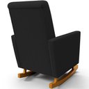 Ver imagem 4 de Poltrona de Amamentação com Balanço Ravena W01 Bouclê Preto - Lyam Decor