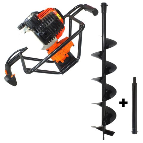 Perfurador de Solo 2T Vulcan VPS520 Broca 80x10cm + Extensor de 30cm Ideal Para Todos Tipos de Solo