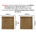 Ver imagem 6 de Persiana Pronta Rolô Bambu 160LARG X 230ALT Natural (2PÇS)