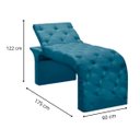 Ver imagem 3 de Maca Estofada Estética Cílios Regulável Spa Suede Eloísa:azul Turquesa