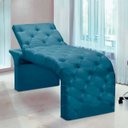 Ver imagem 2 de Maca Estofada Estética Cílios Regulável Spa Suede Eloísa:azul Turquesa