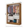 Closet Casal Dubai 2 Gavetas Carioca Móveis - 3