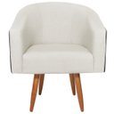 Ver imagem 3 de Poltrona Luiza Pés Palito Factor Preto e Linho - Doce Sonho Móveis POLTRONAS POLTRONAS PARA SALA POL