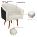 Ver imagem 6 de Poltrona Luiza Pés Palito Factor Preto e Linho - Doce Sonho Móveis POLTRONAS POLTRONAS PARA SALA POL
