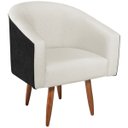 Ver imagem 1 de Poltrona Luiza Pés Palito Factor Preto e Linho - Doce Sonho Móveis POLTRONAS POLTRONAS PARA SALA POL
