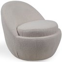 Ver imagem 4 de Kit 02 Poltronas Decorativa Fixa Sala de Estar Yumi C06 Bouclê Bege Z-406 - Lyam