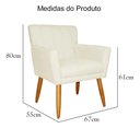 Ver imagem 5 de Poltrona Cecilia Sala Recep Clinica Suede:Marfim/Liso