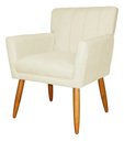 Ver imagem 4 de Poltrona Cecilia Sala Recep Clinica Suede:Marfim/Liso